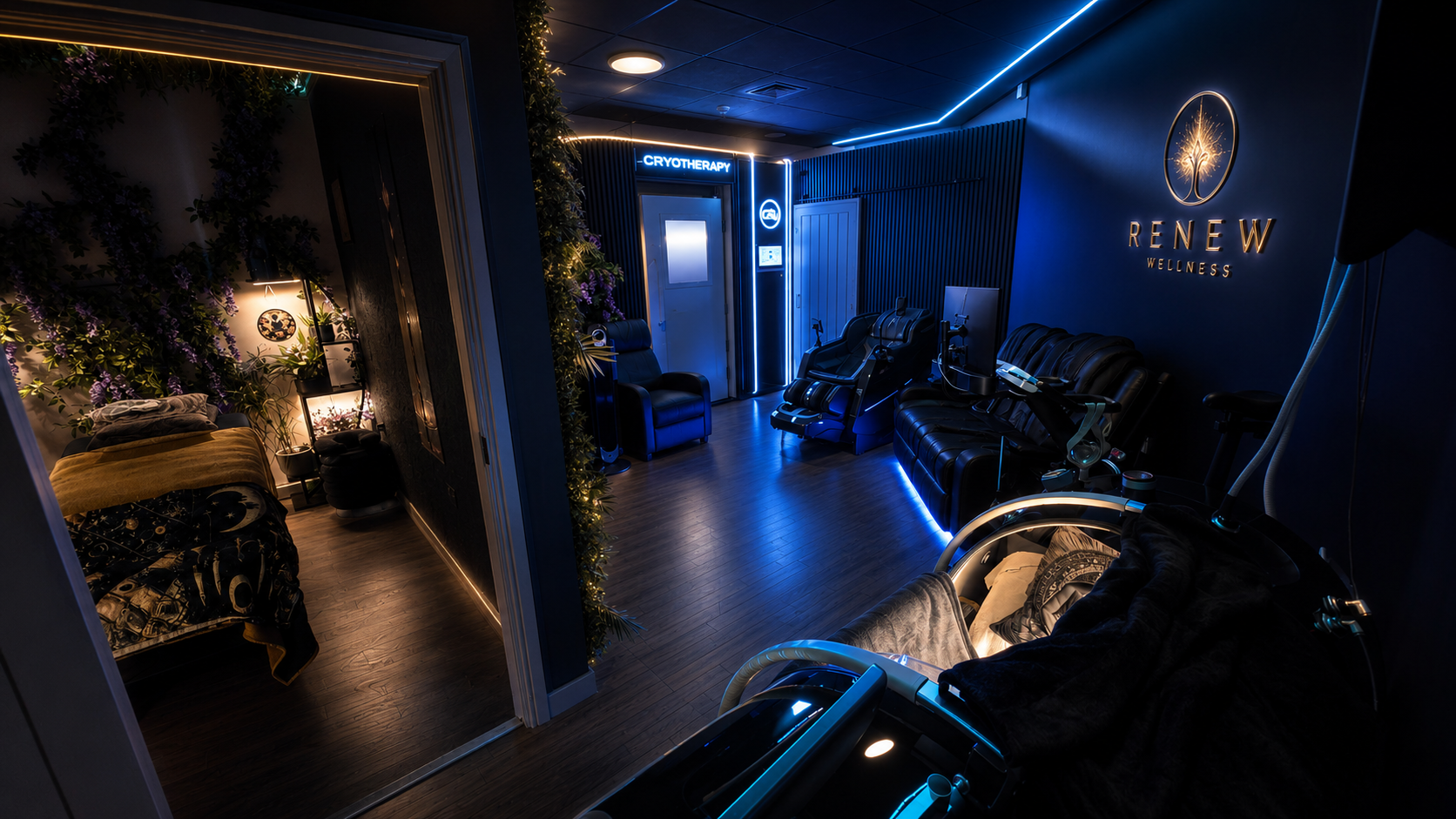 Inside Renew wellness and recovery studio at David Lloyd Stockton-on-Tees