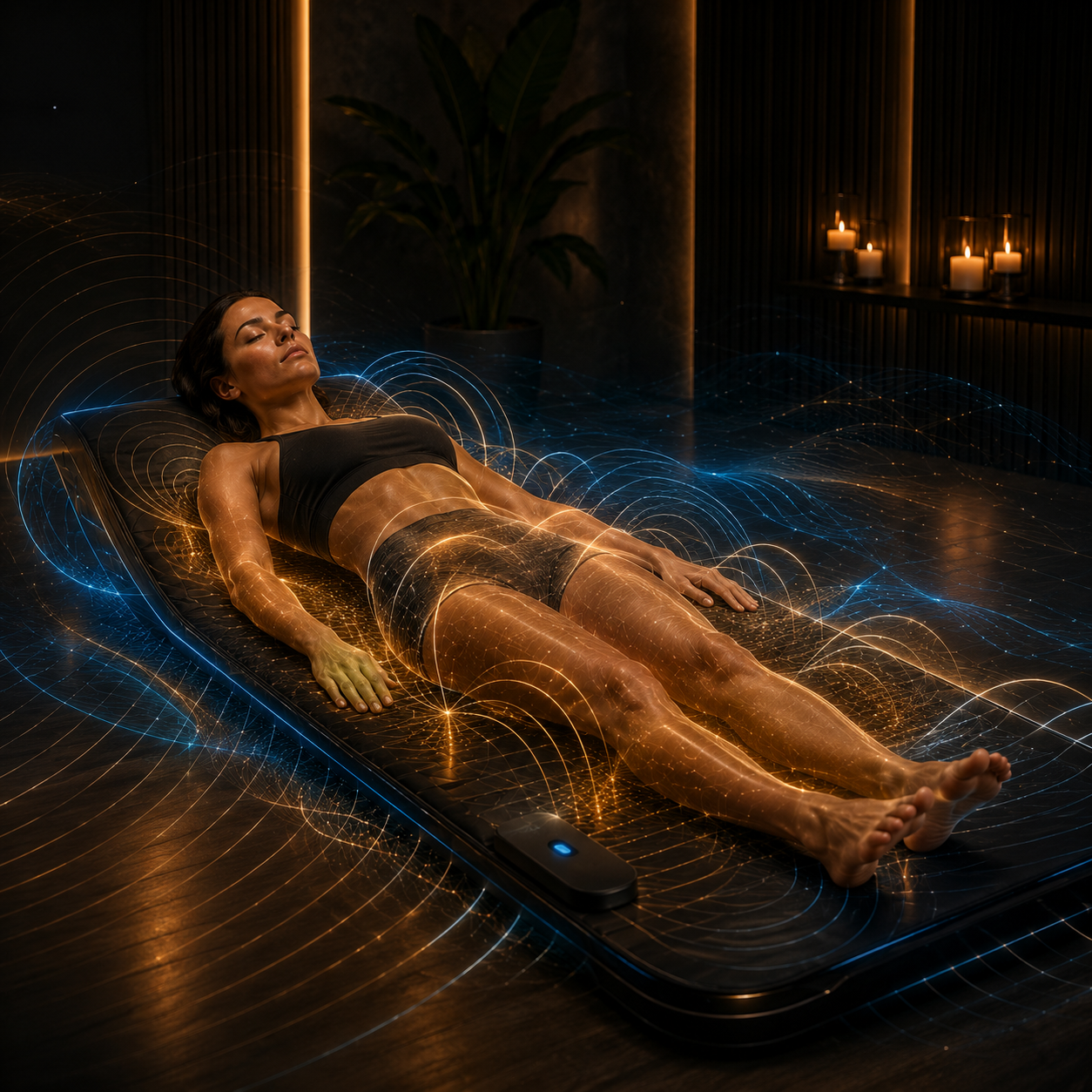 PEMF pulsed electromagnetic field therapy mat at Renew wellness and recovery studio in Stockton-on-Tees